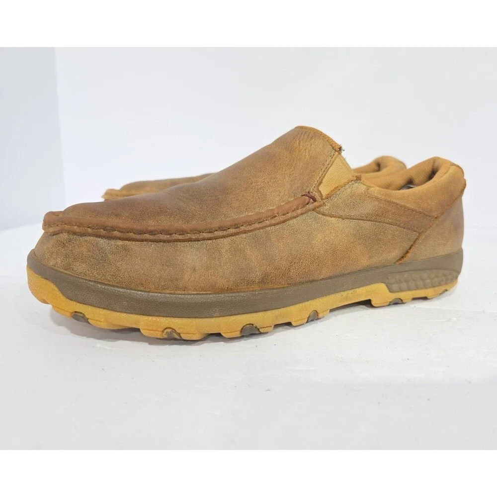 Twisted X Mens Oiled Leather Driving Moc Bomber MXC003 SZ 9.5 M Slip On Shoes